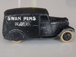 Pre war Dinky 28r \'Swan Pens\' type 2 van. Original, no fatigue.