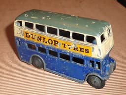 Pre war Dinky 29c Bus, Dunlop transfers.