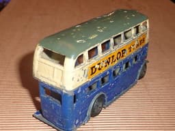 Pre war Dinky 29c Bus, Dunlop transfers.