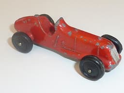 Pre war Dinky 35b racer. 1936 version with no driver. Red.
