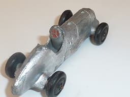 Pre war Dinky 35b racer. 1936 version with no driver. Silver.