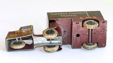 PRE WAR DINKY MECCANO NO.33R MECHANICAL HORSE & TRAILER LMS - RARE