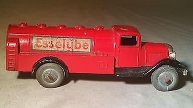 Prewar Dinky Toys Essolube Tanker Truck - Early Chassis - Metal Wheels -25D Rare
