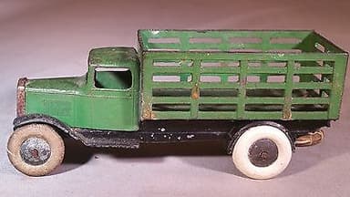 Prewar Dinky Toys Gardener Stake Truck with Early Chassis and Tin Grill - 25F