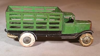 Prewar Dinky Toys Gardener Stake Truck with Early Chassis and Tin Grill - 25F