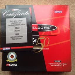 Rare Corgi Battle of Britain die cast Spitfire Hurricane & Lancaster Limited Ed