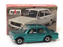 Rare Vintage POLISTIL Fiat 124 Diecast Car Model Italy RJ14 1970\'s Politoys