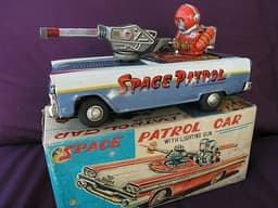 Rare vintage Robot Nomura Japan  TN Space Patrol car boxed