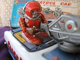 Rare vintage Robot Nomura Japan  TN Space Patrol car boxed