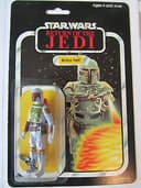 STAR WARS ROTJ JEDI VINTAGE CARDED PALITOY BOBA FETT. MOC. TRILOGO FIGURE.