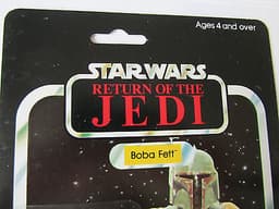 STAR WARS ROTJ JEDI VINTAGE CARDED PALITOY BOBA FETT. MOC. TRILOGO FIGURE.