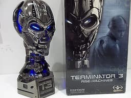 Terminator Bust Skull TX Terminatrix 1.1 sideshow CHROME STATUE ULTRA RARE!!!