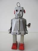 Vintage 1950\'s Yoshiya Japan Sparky Robot Tin plate