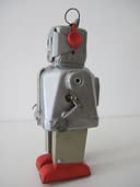 Vintage 1950\'s Yoshiya Japan Sparky Robot Tin plate