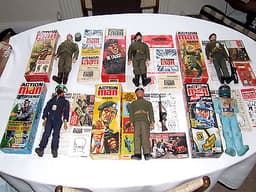 VINTAGE ACTION MAN COLLECTION OF 6 x RARE BOXED FIGURES COMMANDER PILOT SOLDIER