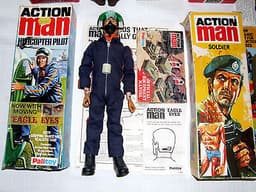 VINTAGE ACTION MAN COLLECTION OF 6 x RARE BOXED FIGURES COMMANDER PILOT SOLDIER
