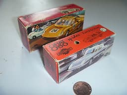 VINTAGE DIECAST MERCURY EMPTY BOX ONLY x2 FIAT 850 FERRARI 330 P2