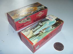 VINTAGE DIECAST MERCURY EMPTY BOX ONLY x2 FIAT 850 FERRARI 330 P2