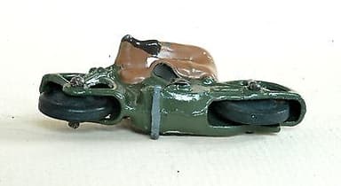 Vintage Original Pre War Dinky Toys Military Army Motorcycle Dispatch Rider 37c.