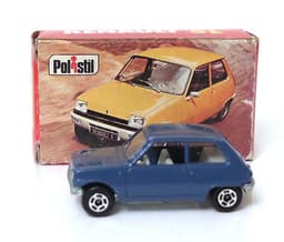 Vintage POLISTIL Renault 5L Die cast Car Model Italy RJ23 1970\'s Politoys
