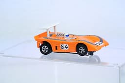 VINTAGE SLOT CAR AURORA / AFX ORANGE #54 MCLAREN with Spoiler HO Scale Excellent