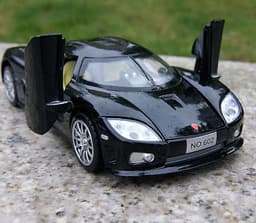1/32 Diecast Collection Alloy Black Koenigsegg Sport Car Model Toy W/light&sound