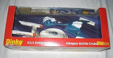 1978 Dinky Die Cast 309 Star Trek U.S.S. Enterprise & "Klingon" Battle Cruiser