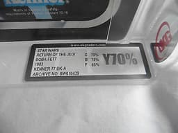 1983 vintage Star Wars ROTJ RARE MOC carded kenner Boba Fett desert scene UKG