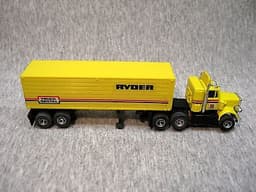 2 NICE Aurora AFX Ryder tractor trailer trucks + TYCO tractor parts HO slot car