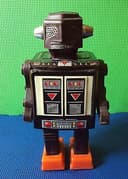 60s VINTAGE TIN SPACE FIGHTER ROBOT BY HORIKAWA JAPAN SPACE TOY