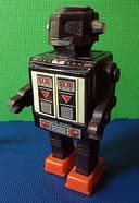 60s VINTAGE TIN SPACE FIGHTER ROBOT BY HORIKAWA JAPAN SPACE TOY
