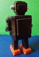 60s VINTAGE TIN SPACE FIGHTER ROBOT BY HORIKAWA JAPAN SPACE TOY