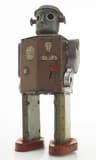 Atomic Robot Man. 1949. Japan. Rare Tin Vintage Toy Working Great Condition