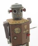 Atomic Robot Man. 1949. Japan. Rare Tin Vintage Toy Working Great Condition