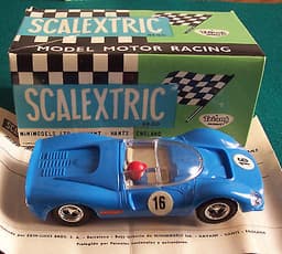 ¡BRAND NEW! SPANISH SCALEXTRIC EXIN "FERRARI GT 330/RACE TUNED" BLUE (REF. C-41)