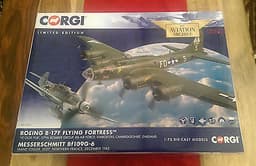 Corgi Aviation AA39915 Diecast 1/72 "Ye Olde Pub" B_17F Fortress + Bf109G-6 MINT