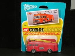 CORGI JUNIORS WHIZZWHEELS MINT MODELS DIECAST TOYS ORIGINAL CARD ERF FIRE TENDER
