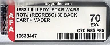 DARTH VADER - Lili Ledy - AFA 70 - 30 Back REGRESO 1983 Star Wars vintage MEXICO