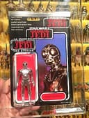 DEATH STAR DROID AFA 80 75 85 TRILOGO TRI LOGO 1983 KENNER STAR WARS VINTAGE