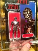 DEATH STAR DROID AFA 80 75 85 TRILOGO TRI LOGO 1983 KENNER STAR WARS VINTAGE