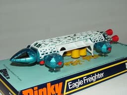 DINKY DIECAST TOYS SPACE 1999 TV SHOW EAGLE FREIGHTER No.360 + SPACE DRUMS BOXED