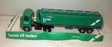 DINKY LUCAS OIL TANKER RARE PROMO WITH ORIGINAL STAND