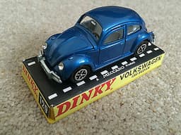 Dinky Toys die-cast models: 129 Volkswagen 1300 Sedan & 305 David Brown Tractor