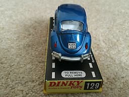 Dinky Toys die-cast models: 129 Volkswagen 1300 Sedan & 305 David Brown Tractor