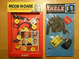 Gilbert Moon McDare Spaceman + The Man from U.N.C.L.E. action figure accessories