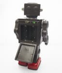 Horikawa Brown Attacking Martian Robot. Japan. Vintage Tin Working Great cond.