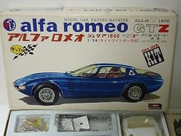 OLD HASEGAWA JAPAN "ALFA ROMEO GIULIA 1600 CANGURO 1965" SLOT CAR KIT 1/24