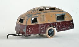 Original Pre War Dinky Toys Caravan Trailer No 30g Open Roof Windows QGC Scarce.