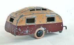 Original Pre War Dinky Toys Caravan Trailer No 30g Open Roof Windows QGC Scarce.