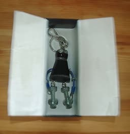 PRADA VINTAGE KEY RING ROBOT NUTS AND BOLTS. NEVER USED.